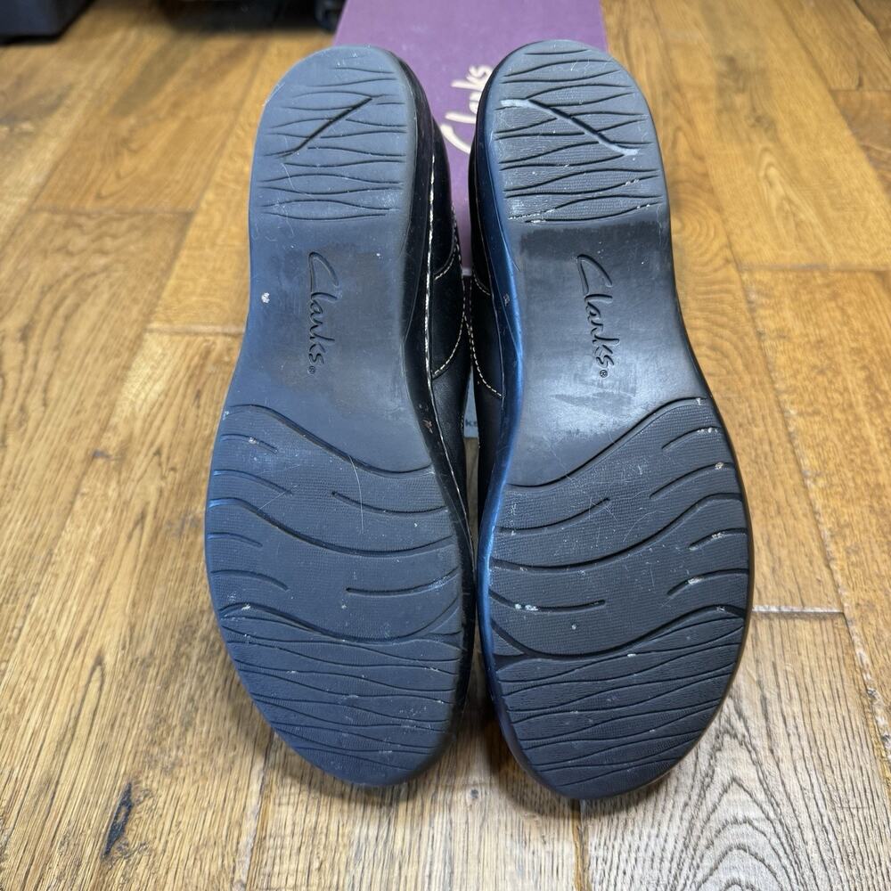 Clarks Womens Evianna Mix Slip On Loafers Black Leather Shoes Size 10 N - Picture 5 of 5